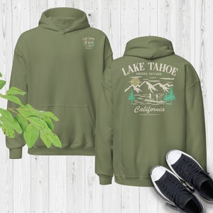 Lake Tahoe Hoodie, Lake Tahoe Vacation Souvenir, Lake Tahoe Unisex Pullover, Sierra Nevada California Mountain Hoodie