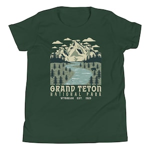 Kinder Grand Teton Nationalpark Shirt, Jugend Nationalpark Shirt, Wyoming Wandern Camping Road Trip T-Shirt, Jackson Hole T-Shirt