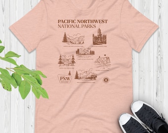 Shirt PNW National Parks: Pacific Northwest-shirt met print