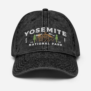 Gorra bordada del Parque Nacional de Yosemite, gorra de béisbol de California, gorra de naturaleza, gorra de camping, regalo del Parque Nacional