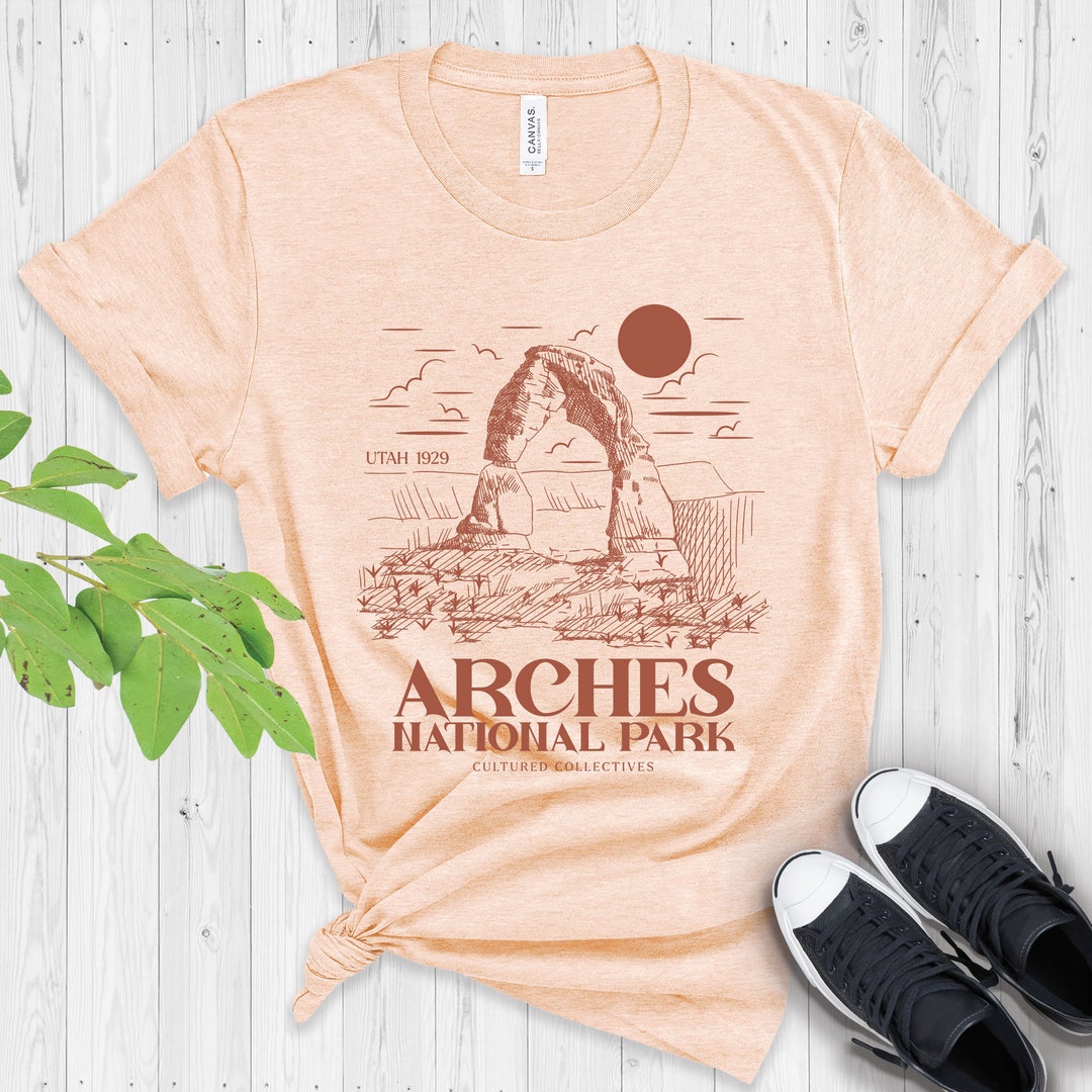 Arches National Park Shirt, Arches Utah Tshirt, Hiking Camping Tee, National Park Shirts Etsy