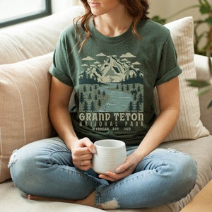 Grand Teton Nationalpark Shirt, Nationalpark Shirt, Wyoming Wandern Camping Road Trip T-Shirt, Jackson Hole T-Shirt