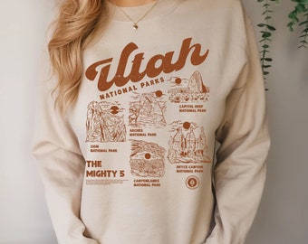 Utah National Parks Sweatshirt: The Mighty 5 Crewneck