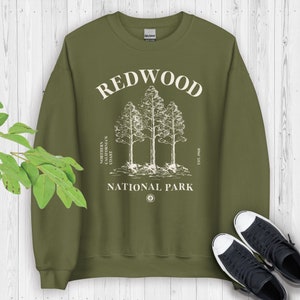Redwood National Park Sweatshirt, Redwood California, Forest Crewneck, National Park Gift, Camper Hiker Sweatshirt