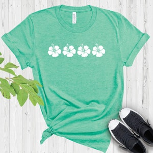 Hibiscus Flower Tshirt, Flower Tee, Floral Shirt, Comfy Tee Shirt, Unisex T-Shirt