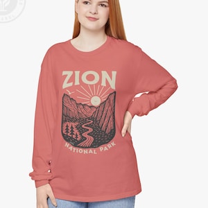 Zion National Park Shirt Utah Graphic Tee Zion Long Sleeve Shirt Vintage Utah Tee Hiking Shirt National Park Apparel Adventure Gift