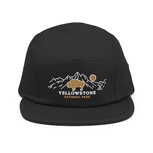 Yellowstone Nationalpark Gestickter Camper Hut, Yellowstone Nationalpark Hut Bison Hut Naturhut Berghut Camping Hut