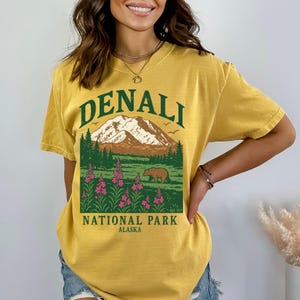 Denali National Park Shirt, Denali National Park T-Shirt, Denali Park Shirt, mountaineering shirt, Wildflowers Tee, Outdoor t-shirt, Gift