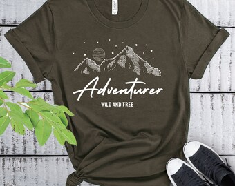 Adventurer T-Shirt: Wild And Free Camping Shirt