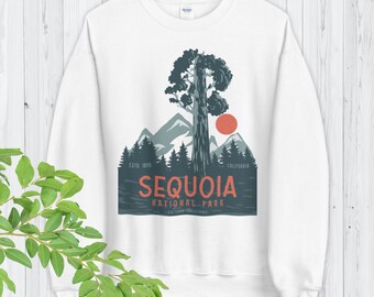Sweatshirt Sequoia National Park: vintage camping ronde hals