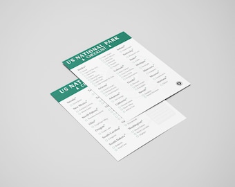 US National Parks Bucket List | Druckbare Checkliste für Abenteuer im Nationalpark