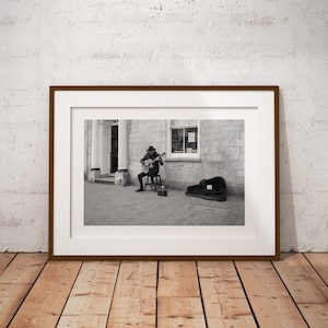 Lewes street photography, busker, street performer, classical guitar, fine art, giclee, print only