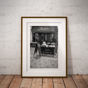 Fotografia de rua em Londres, trocadilhos, cartas, blackjack, pôquer, Texas Hold'em, belas artes, giclée, somente impressão, preto e branco,