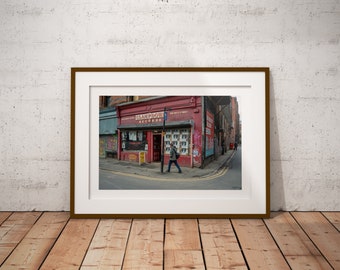 Manchester street photography, Northern Quarter, Clampdown Records, vinyl, fine art, giclee, print only, colour