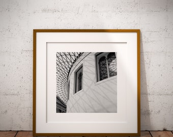 Londense architectuurfotografie, Brits museum, beeldende kunst, film, middenformaat, 120, 6x6, giclee, alleen print,