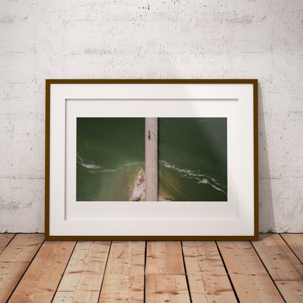 Overseas Highway, Key West, Key Largo, Florida, Sunshine state, Drone, port, jetty aerial photography, fine art, giclee, print only