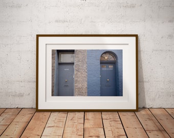 London street photography, mews, eccentric, half, foible, houses, londontown, quaint, fine art, giclee, print only, colour