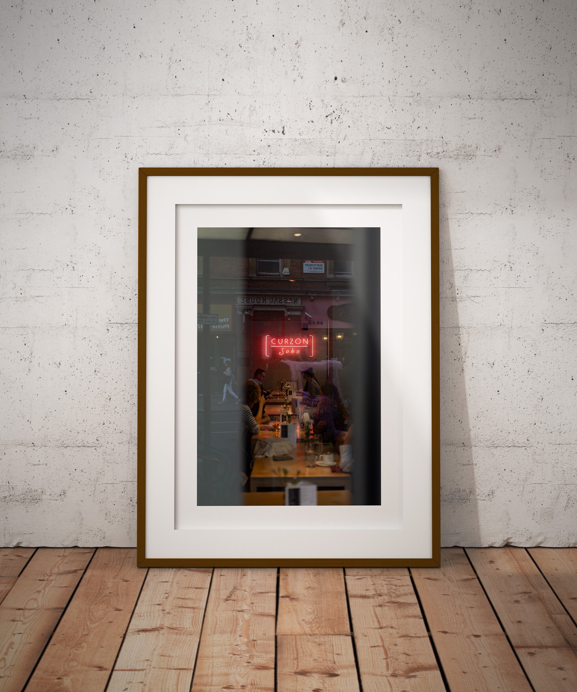 London street photography, soho, curzon, night, neon light, fine art, giclee, print only