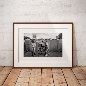 street photography, fine art, giclee, print only, music festival, festival goers, fancy dress, wrestlers, black & white