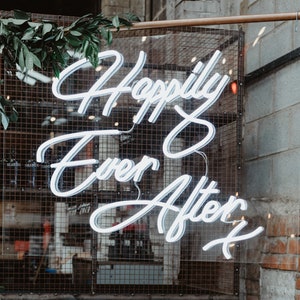 Wedding sign - Happily Ever After. Custom neon sign