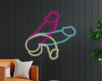 Letrero de neón con forma de pene para sex-shops y clubes de striptease. Luz LED de pene para regalo gay o decoración para fiestas de adultos.