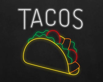 Taco Neon LED Sign: Mexican Restaurant Decor