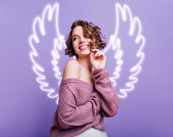 Neon LED Angel Wings: Spokojny wystrój domu