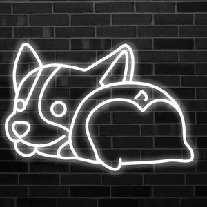 Corgi Neon Sign - Adorable Dog Decor for Home