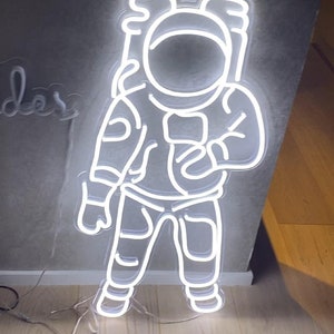 Astronaut Custom Neon Sign Led Art for Home Neon Wall - Etsy