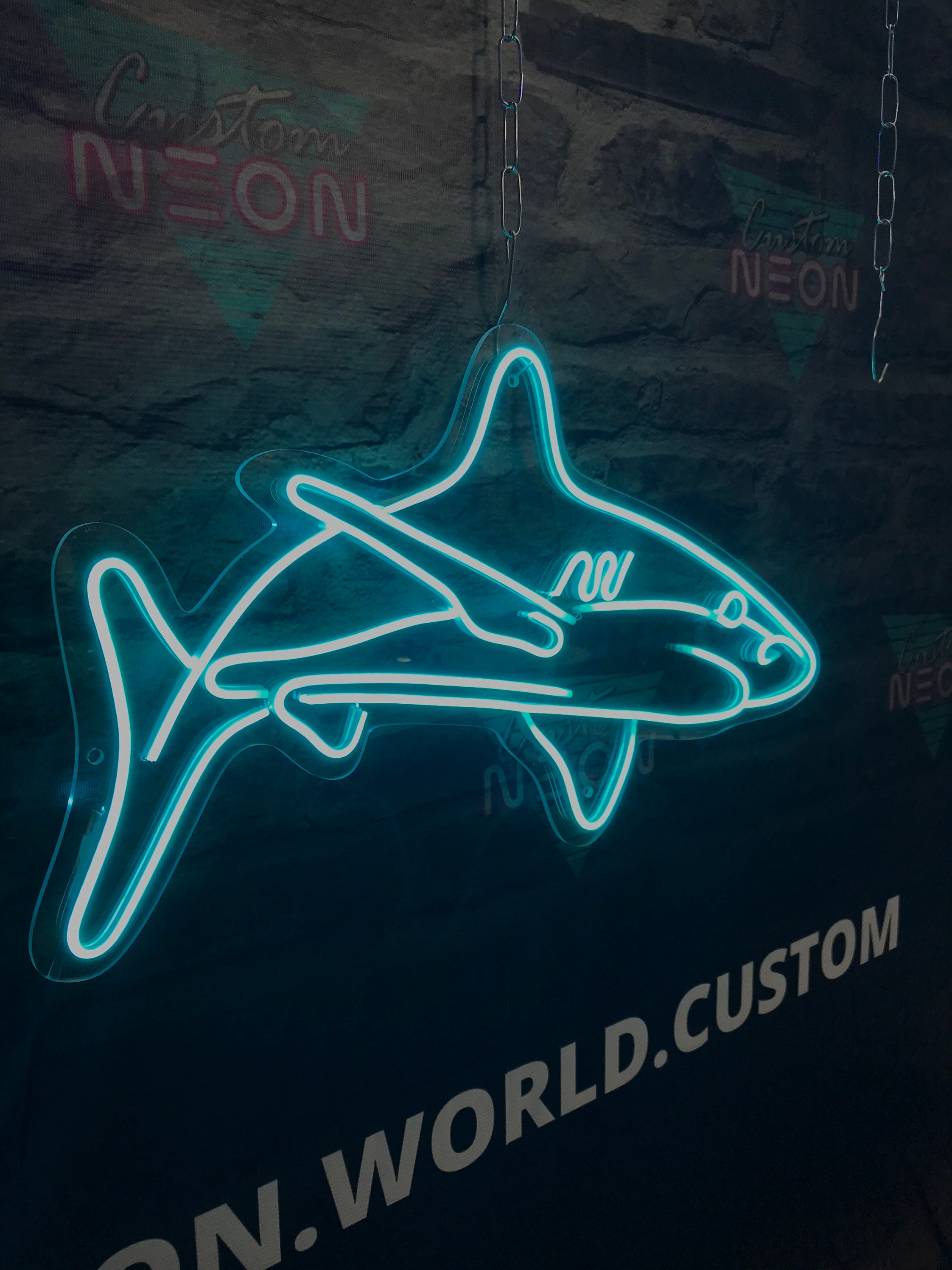 Shark Neon Sign Handcrafted Custom Flex Neon Led For Home Etsy