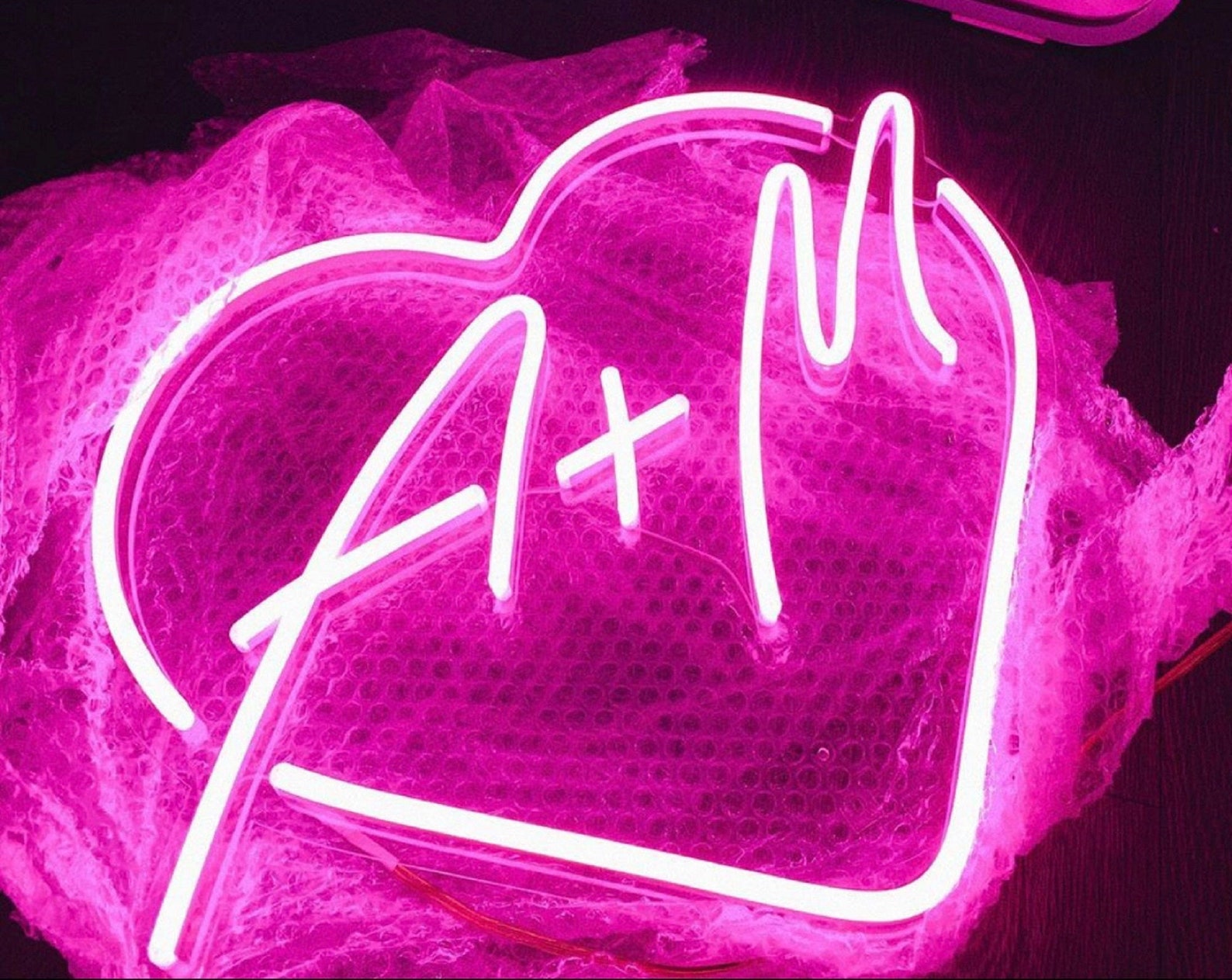 LED Neon Hearts with Initials LED Neon Hearts with Initials