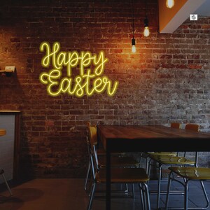 Happy Easter Neon Schild - Osterdekoration, Neon Schild Schlafzimmer, Led Neon Schild, Ostern Türhänger, Büro Deko