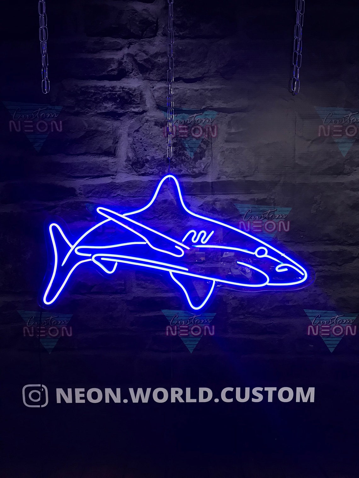 Shark Neon Sign Custom Led Sign for Home Bedroom With Sea Etsy