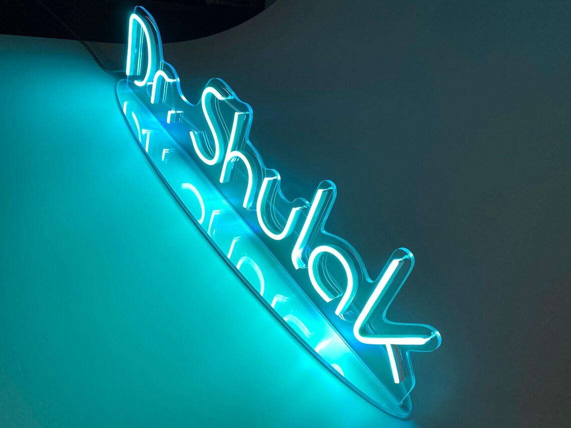 Neon Table Sign for a Wedding a Number on a Table in a Etsy