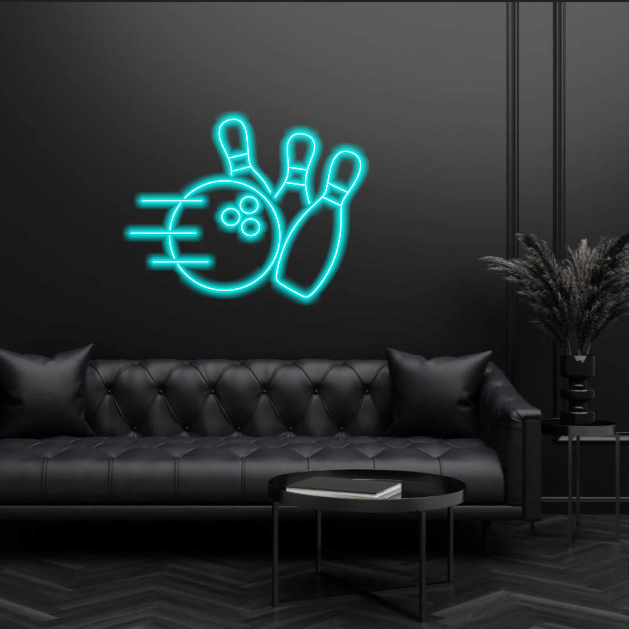 Bowling Ball and Pin - Sports LED Neon Sign. Light Decor of the Game ...