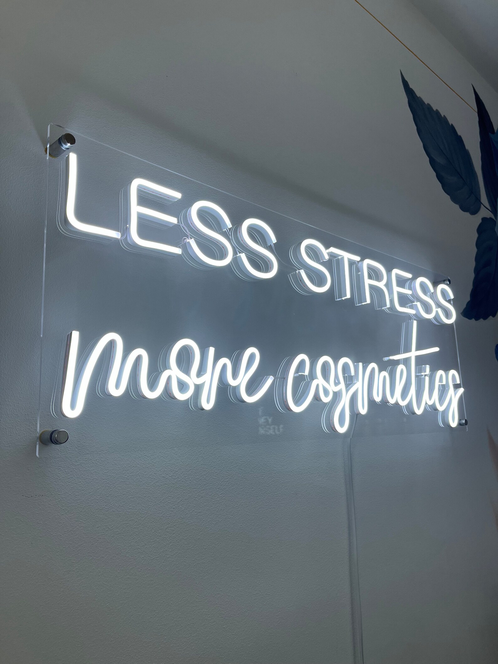 Less Stress More Cosmetics Neon Sign for Beauty Salon - Etsy