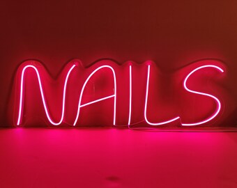 Letrero de neón para uñas: Decoración LED para salón de belleza
