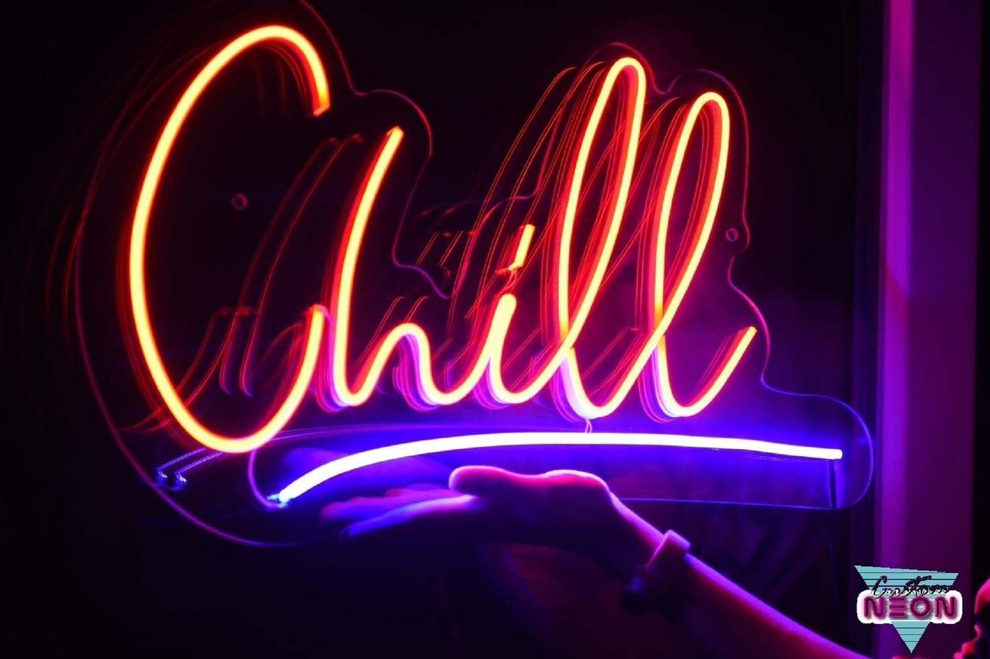 Forskudssalg kant hver for sig Chill Neon Sign for Bedroom or Bright Party. LED Lighting of - Etsy