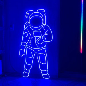 Astronaut Custom Neon Sign Led Art for Home Neon Wall - Etsy