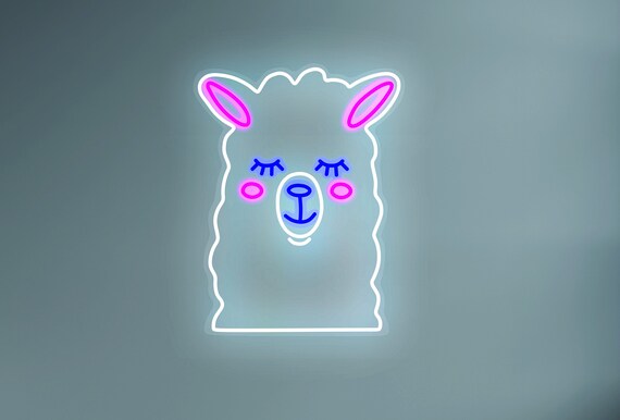 Llama neon light deals