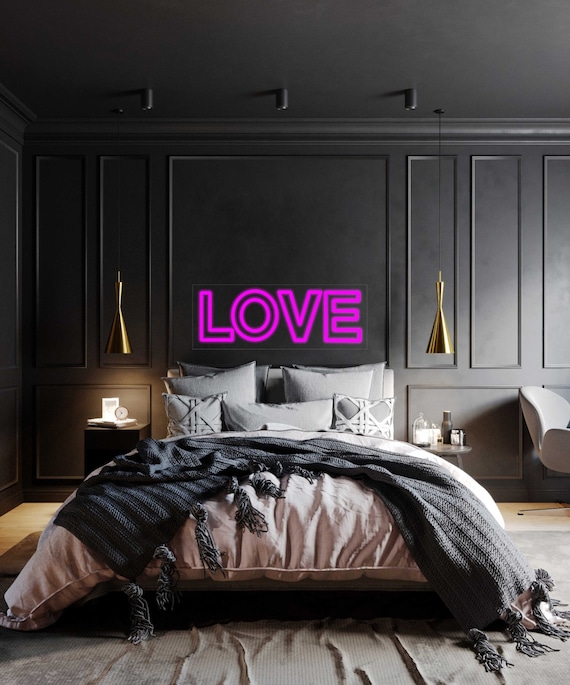 Liebe Neon Schild, Rosa Neon Schild, Überbett Deko, Teenager Mädchen Zimmer  Deko, Valentinstag Deko, Art about love, Hochzeit Neon Schild -   Österreich