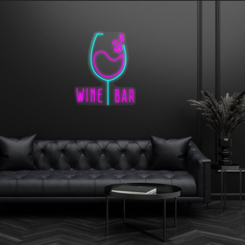 Wine Bar Neon Sign Wine Bar Decor Bar Decor Custom Bar - Etsy