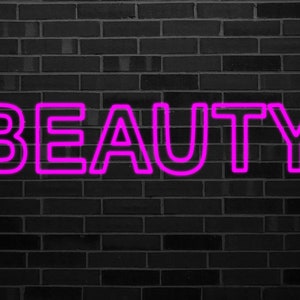Buy Beauty Neon Schild - Beauty Neon Schild, Beauty Salon, Beauty Salon Dekor, Hair Salon Dekor, Salon Dekor, Nagelsalon, Led Schild