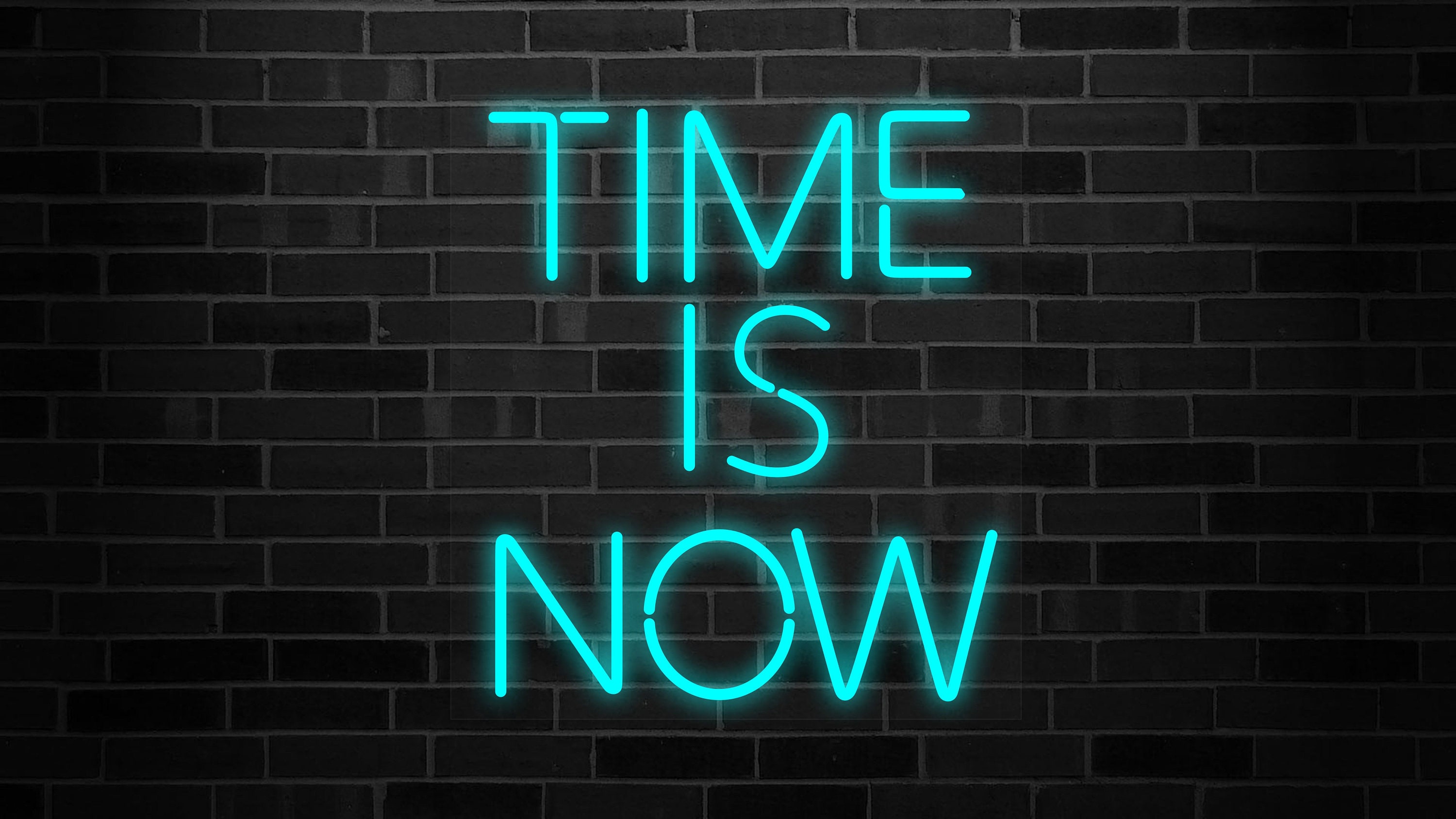 Neon Sign Art Time is Now Neon Sign Over Bed Wall Decor Etsy