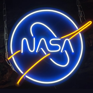 NASA Neon Sign for space birthday party. Gift for Nasa lover
