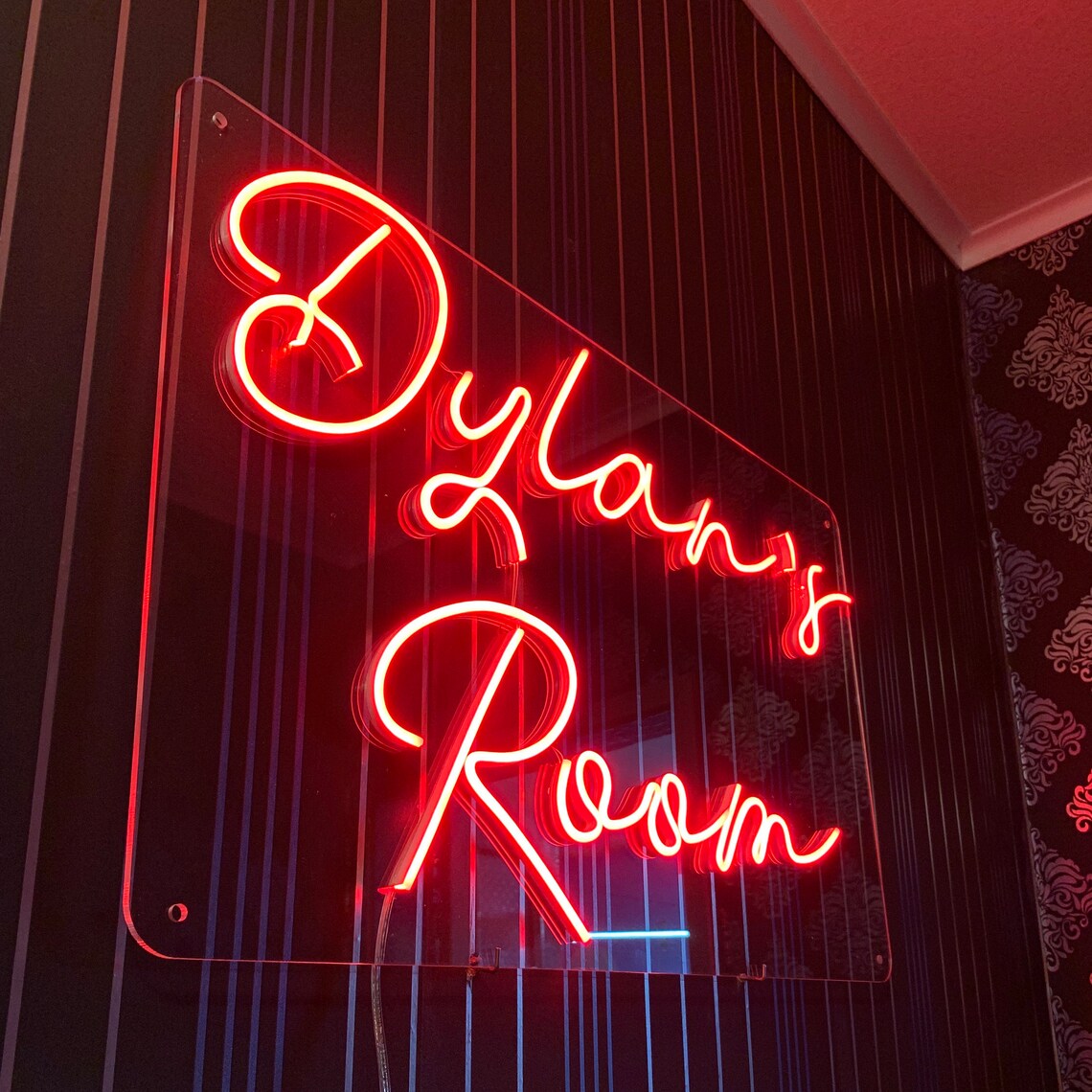 Door room name signs Custom neon sign Door Hanger Name Etsy