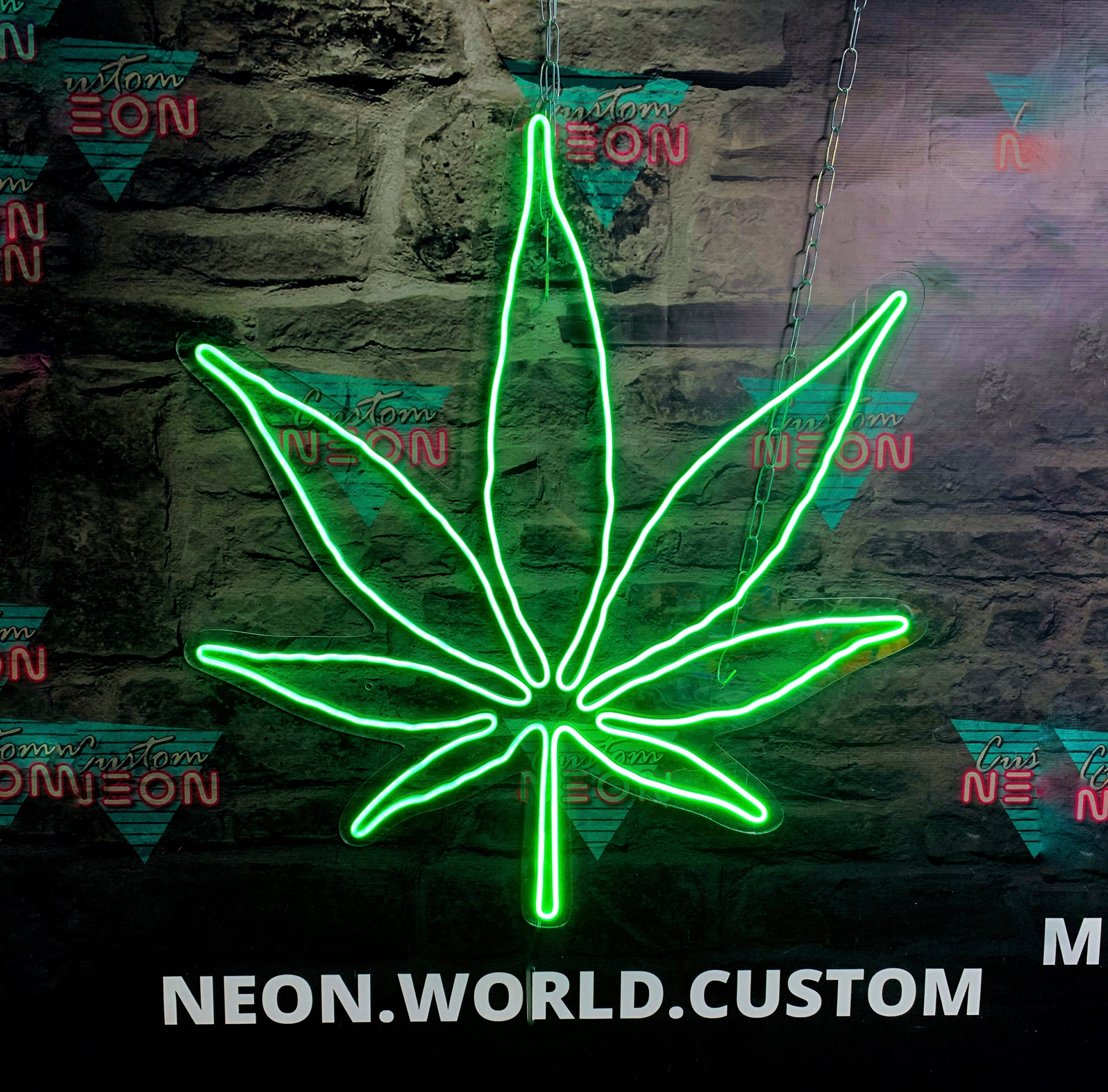 Marijuana Cannabis Neon Sign Neon Custom Weed Sign Led for Etsy Canada