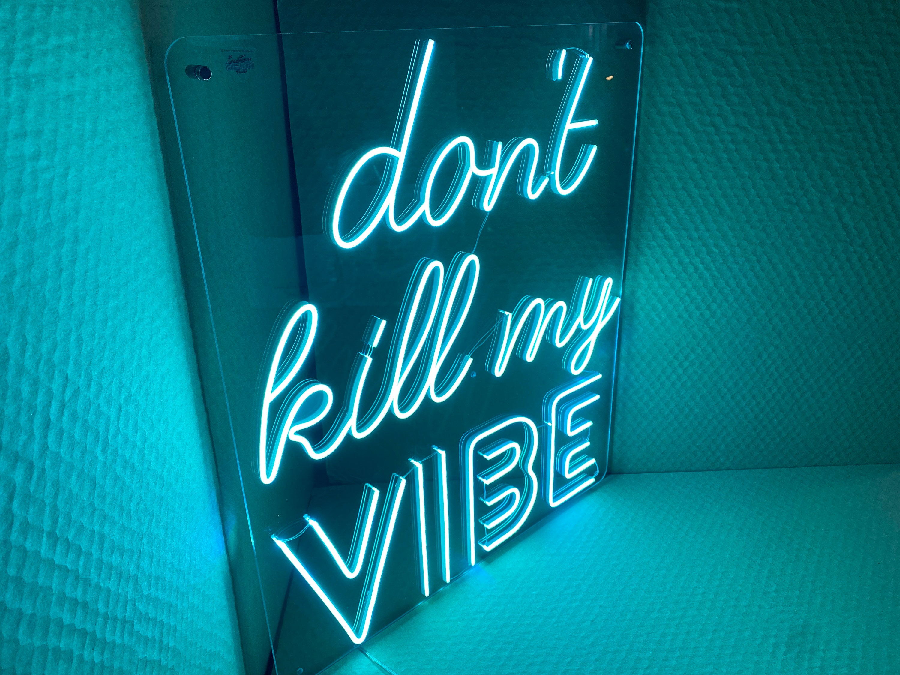 Don't Kill My Vibe' Neon Sign