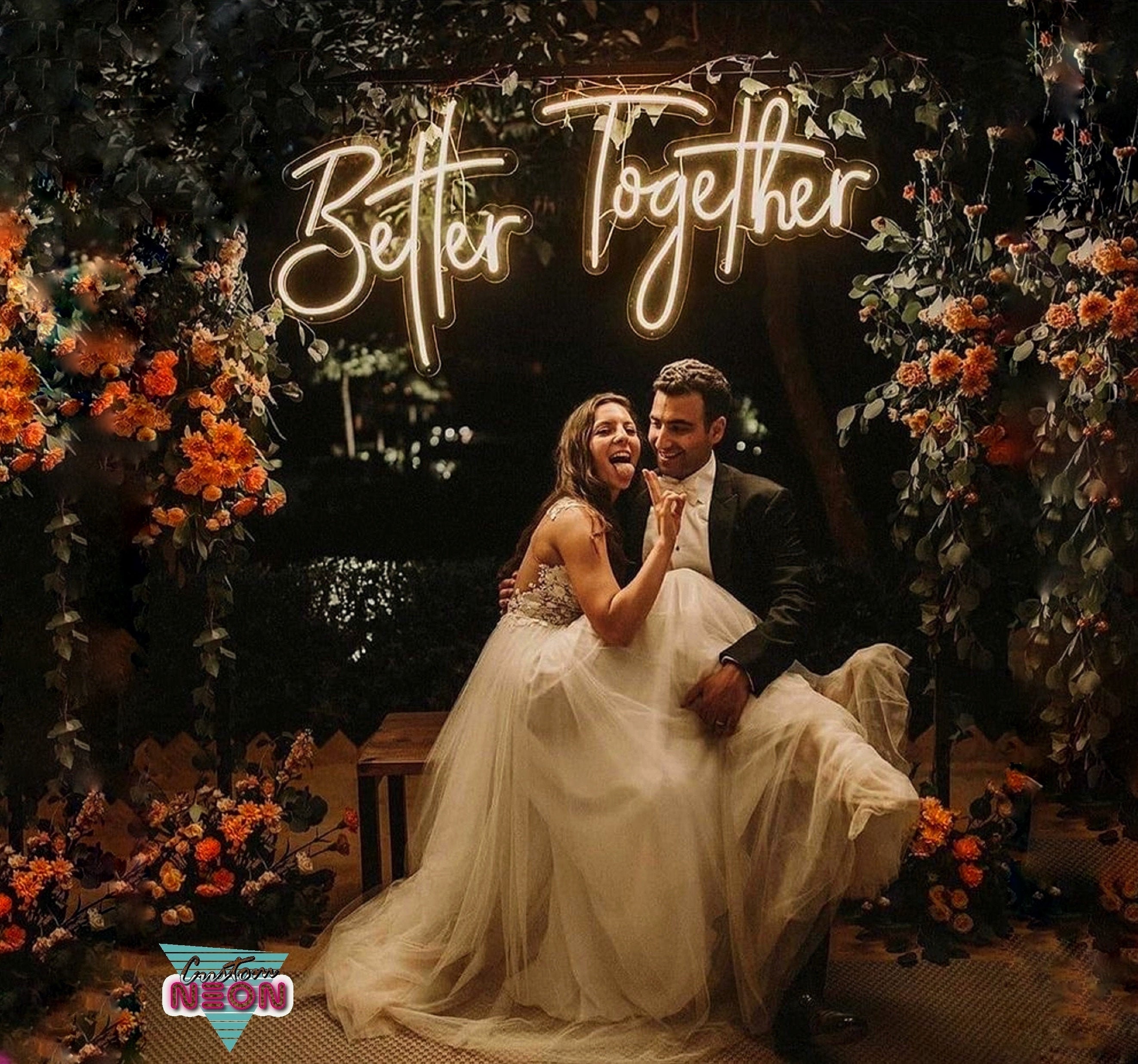 Better Together」 - ウェディングLEDネオンサイン。結婚式にぴったり 