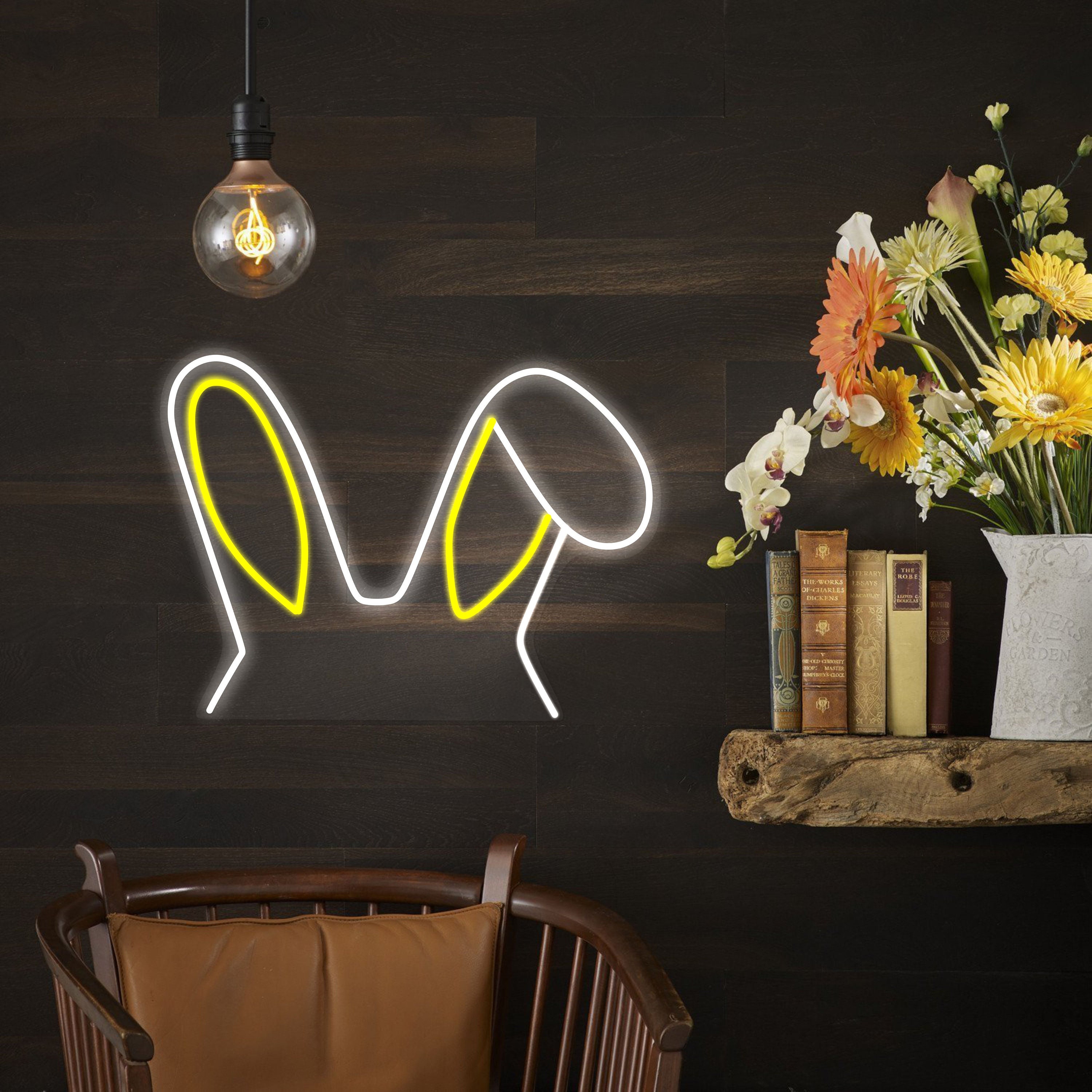 Bunny neon sign Cute neon sign Custom neon signs Neon Etsy